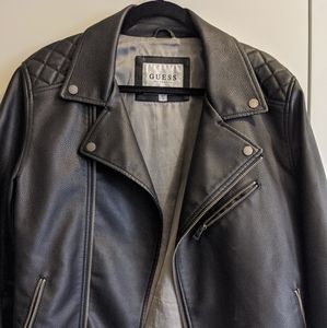 Guess Moto-Style Vegan "Leather" Jacket